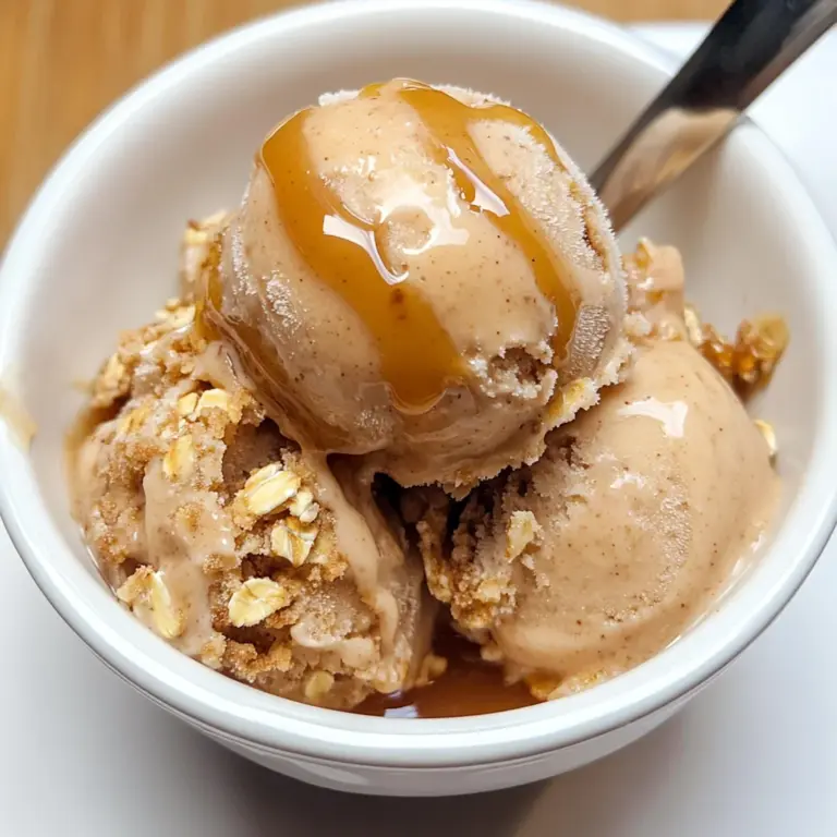 Apple Butter Oatmeal Crisp Ice Cream