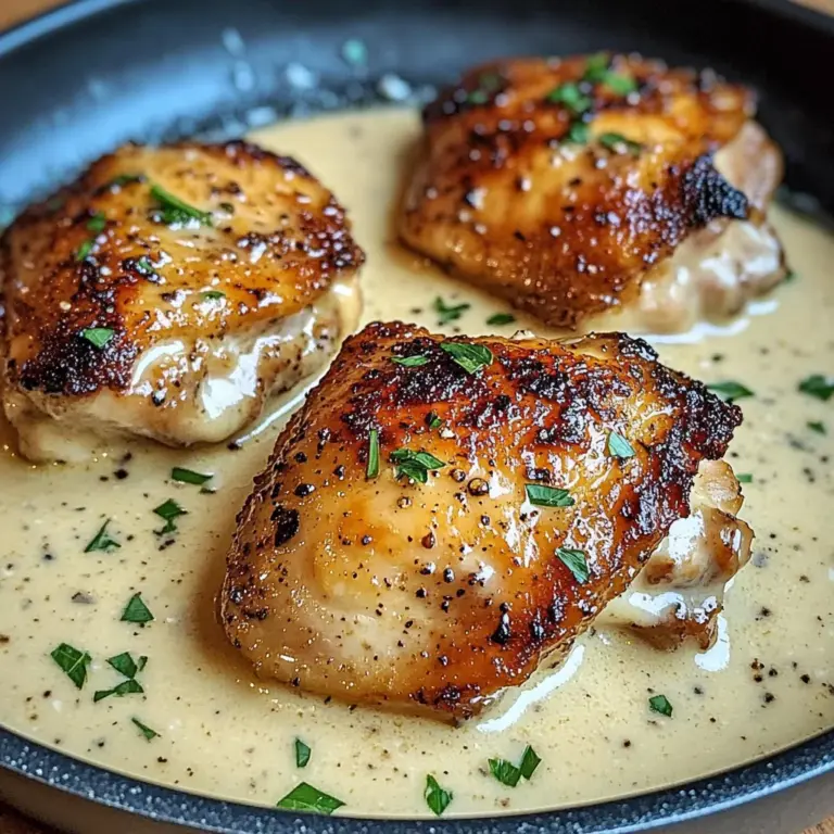 Creamy Garlic Butter Chicken Thighs