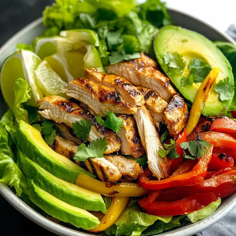 Grilled Chili Lime Chicken Fajita Salad