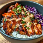Korean Bbq Chicken Bowls With Gochujang Cream Sauce