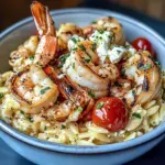 Lemon Garlic Shrimp & Orzo Bowl