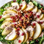 Pear Salad with Creamy Pomegranate Dressing