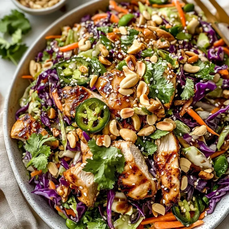 Sesame Chicken Cabbage Crunch Salad