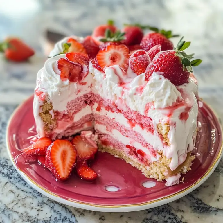 Strawberry Shortcake Ice Cream Cake