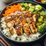 Teriyaki Grilled Chicken and Veggie Rice Bowls