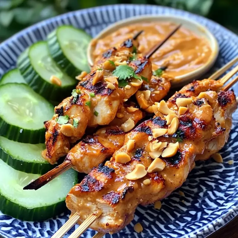 Thai Chicken Sate with Peanut Sauce