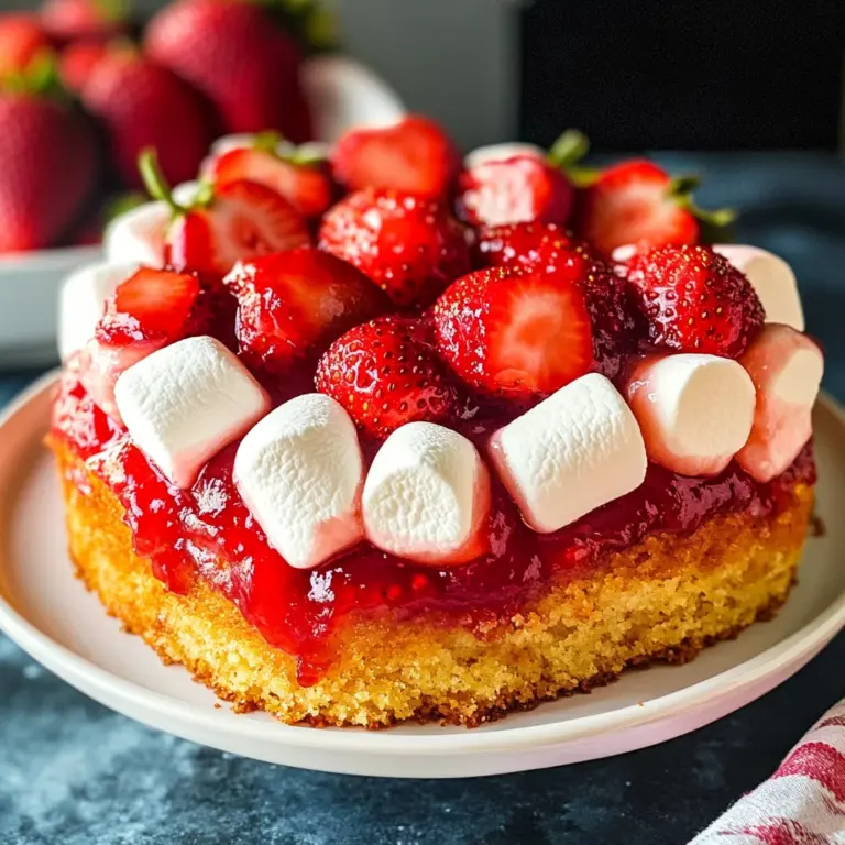 Upside Down Strawberry Cake