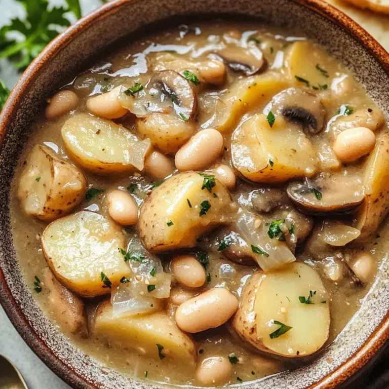 Cozy White Bean Mushroom Stew (Vegan)