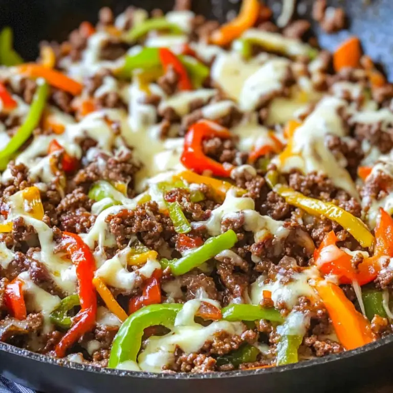 Ground Beef Philly Cheesesteak Recipe (Keto)