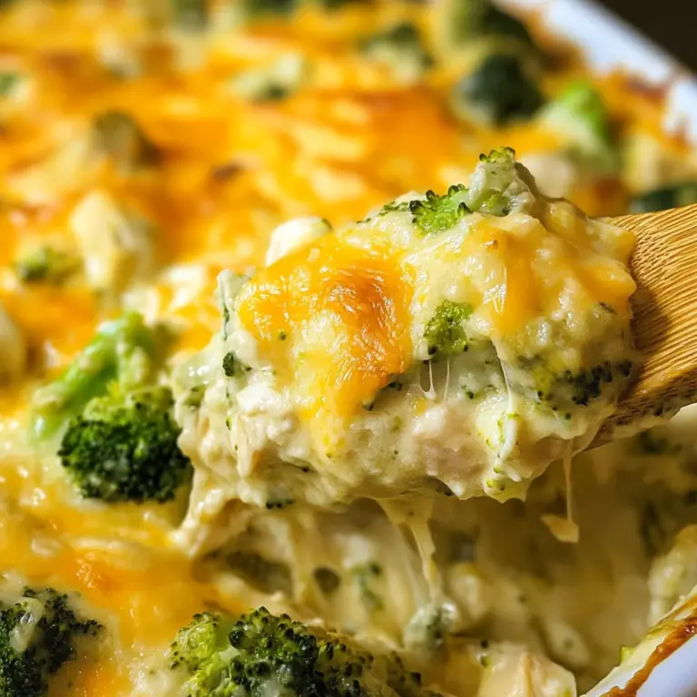 Keto Chicken Cheese Broccoli Casserole Bake