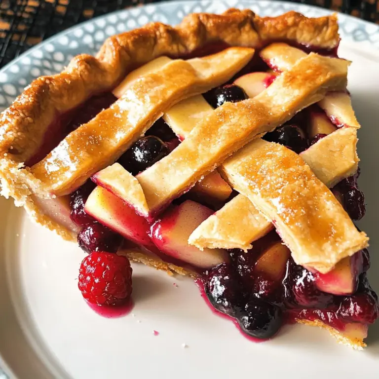Mini Shortbread Pie with Berry & Apple Filling