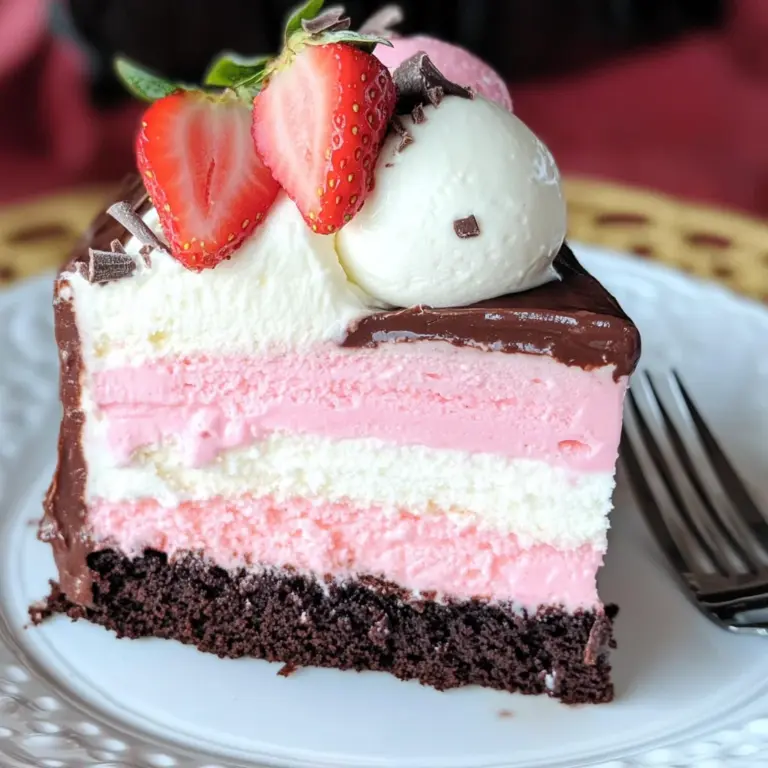 Neapolitan Ice Cream Cake