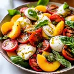 Peach Tomato Caprese Salad