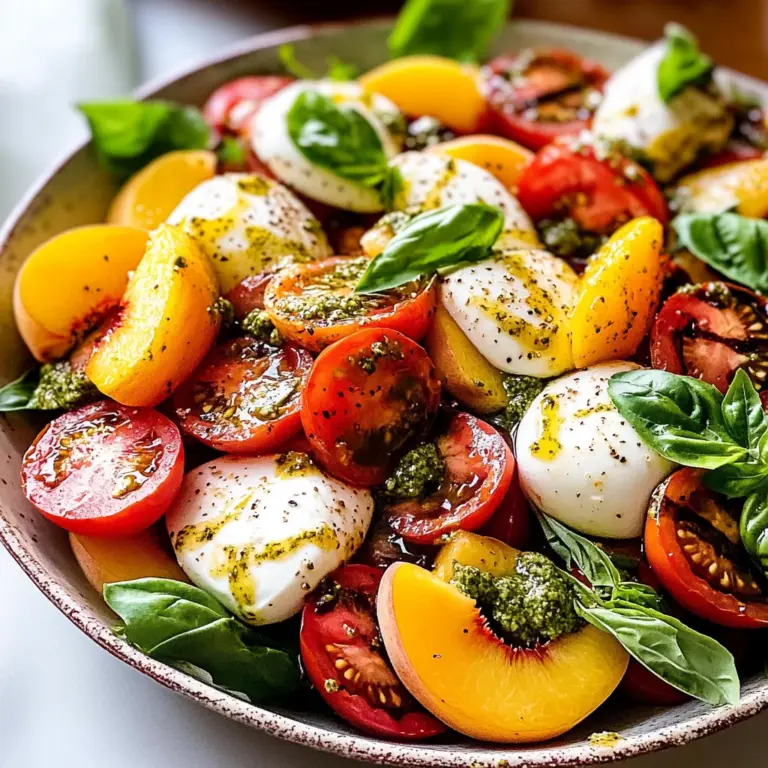 Peach Tomato Caprese Salad