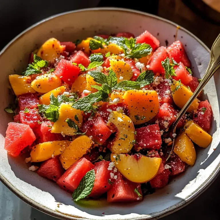 Peach Watermelon Salad Recipe