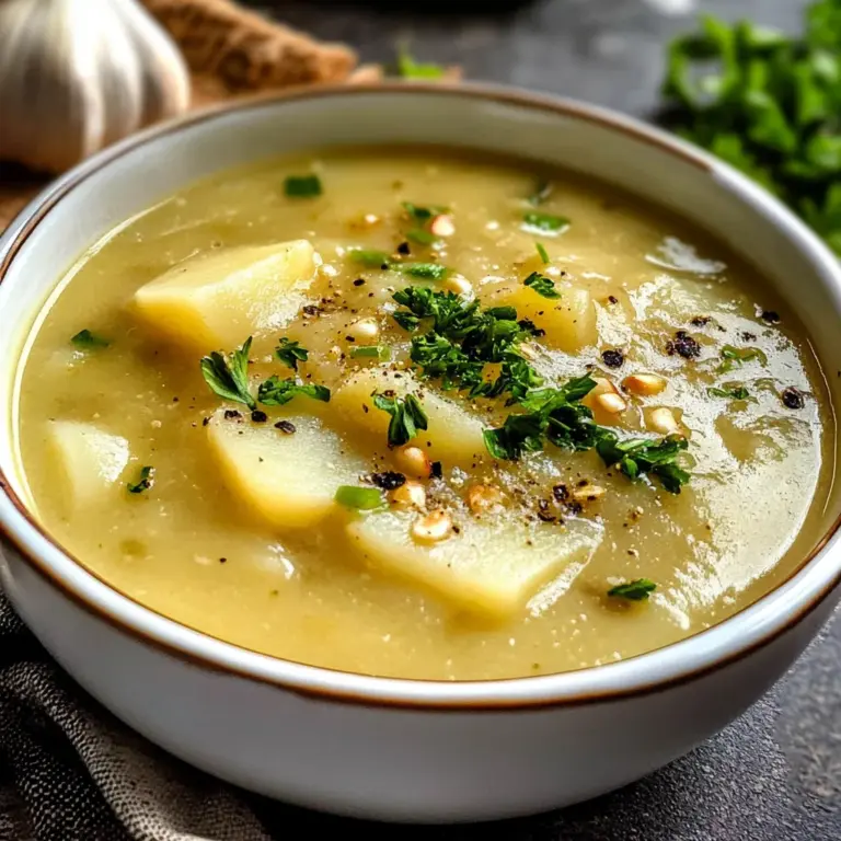 Roasted Garlic Potato Soup