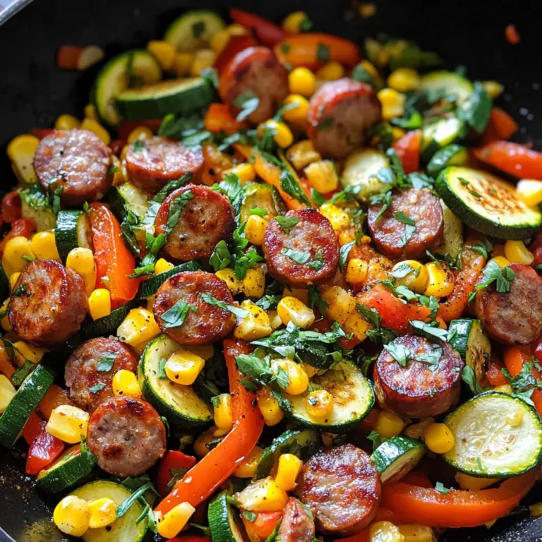 Sausage and Veggies Skillet - 30 Minute, One-Pan Meal