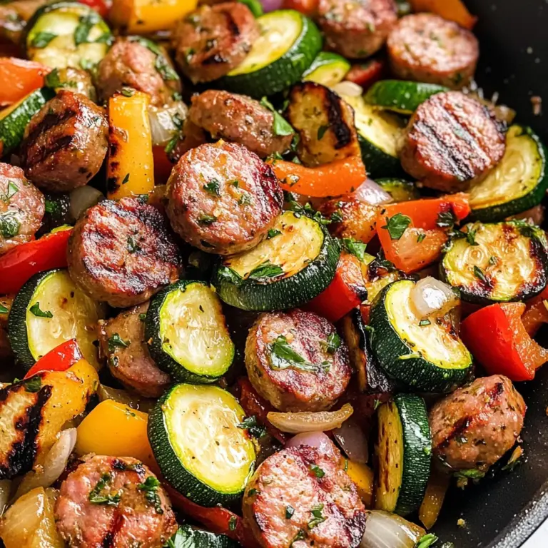 Skillet Sausage and Zucchini