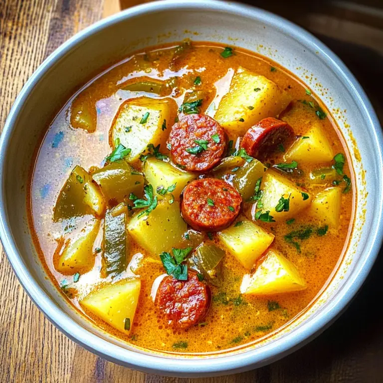 Spanish Potato Soup with Chorizo