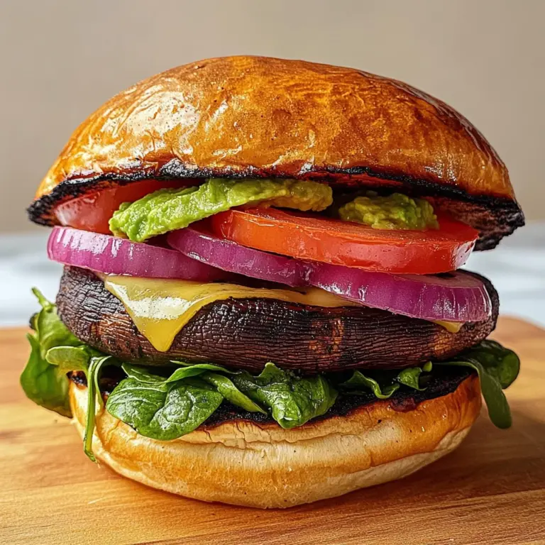 The Best Grilled Portobello Mushroom Burger