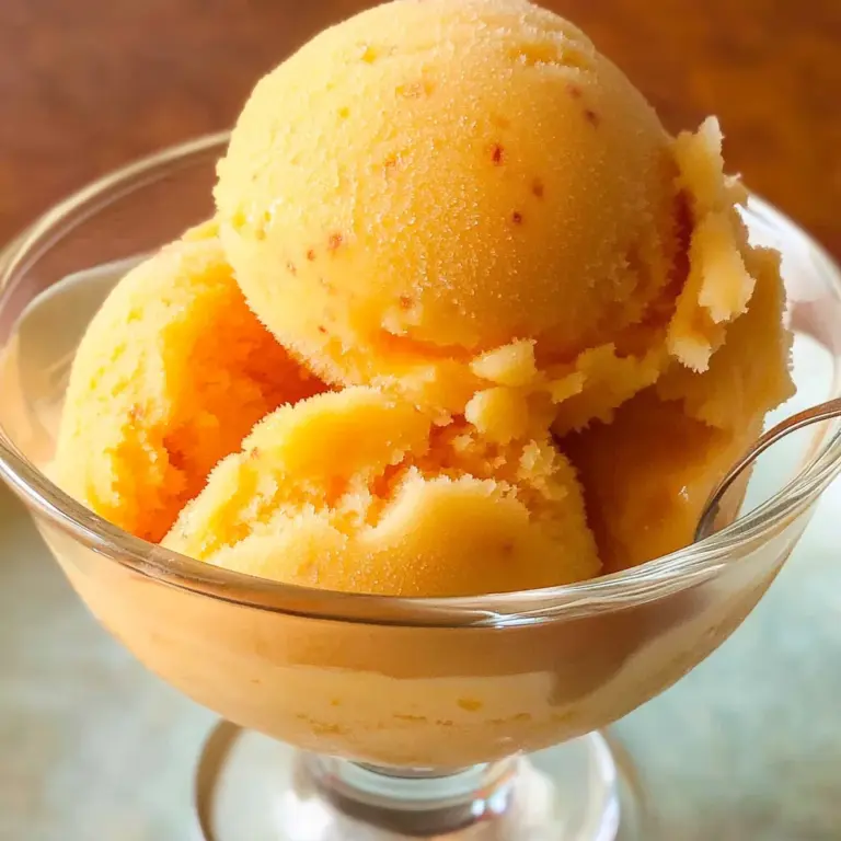 The Best Peach Sorbet Without Ice Cream Maker
