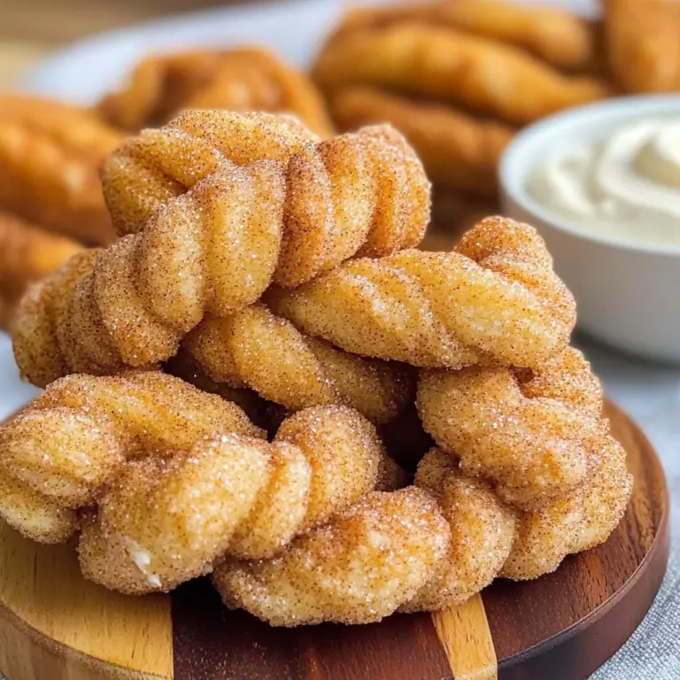 Air Fryer Cinnamon Sugar Twists With Cream Cheese Dip