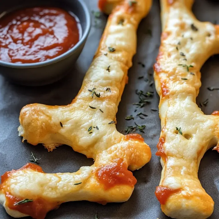 Cheesy Halloween Breadstick Bones
