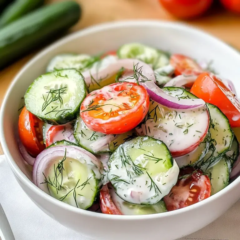 Creamy Cucumber Tomato Salad
