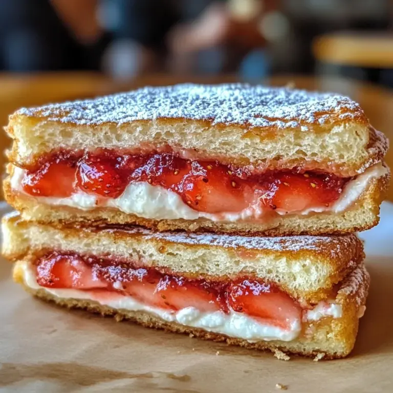 Fried Strawberry Cheesecake Sandwiches