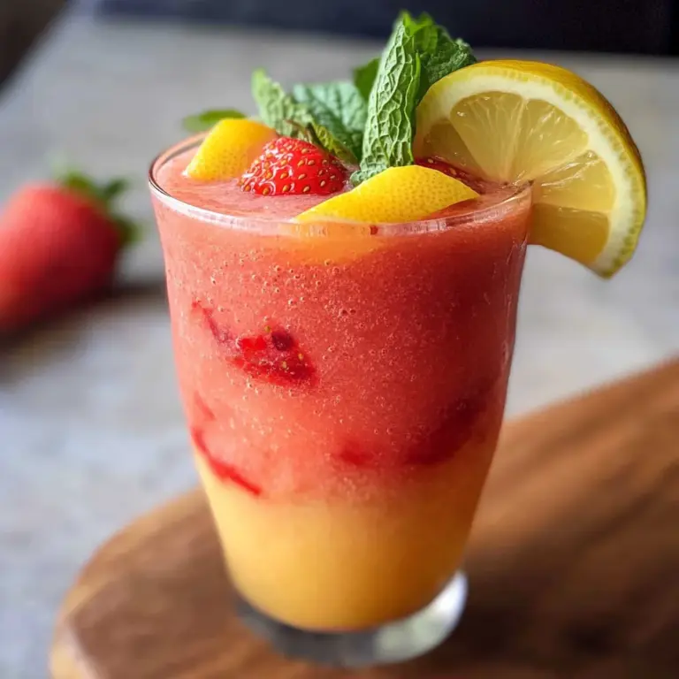 Frozen strawberry lemonade