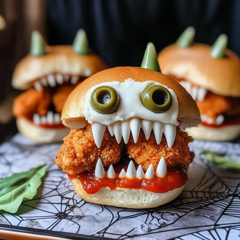 Halloween Chicken Parm Sliders