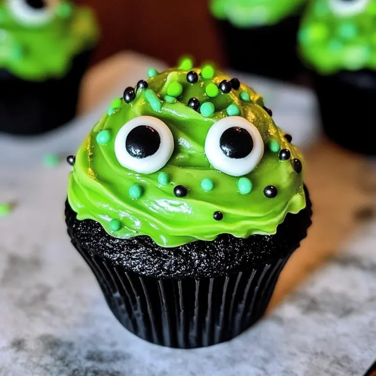 Halloween Slime Cupcakes