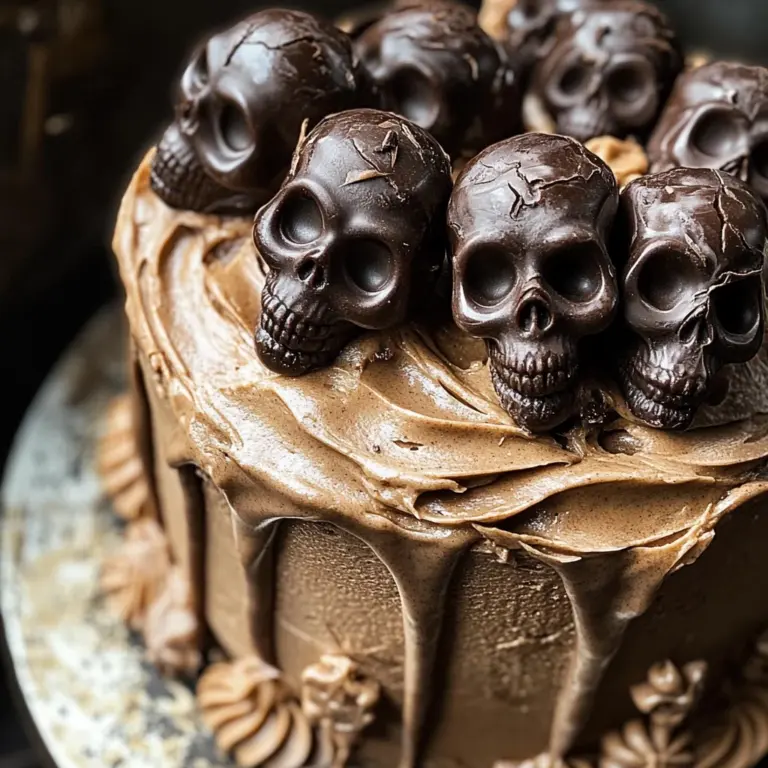 High Altitude Ginger Chocolate Skull Cake for Halloween