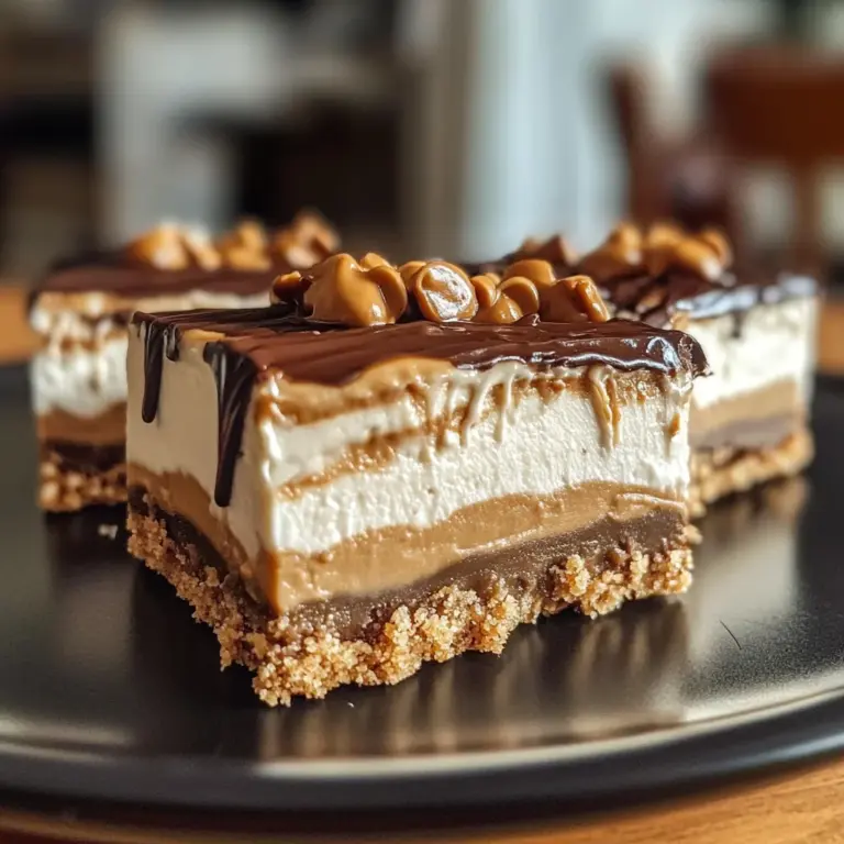 No Bake Peanut Butter Cheesecake Bars
