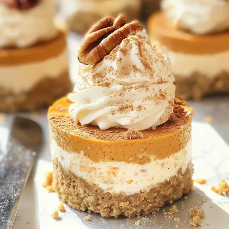 No Bake Pumpkin Mini Cheesecakes
