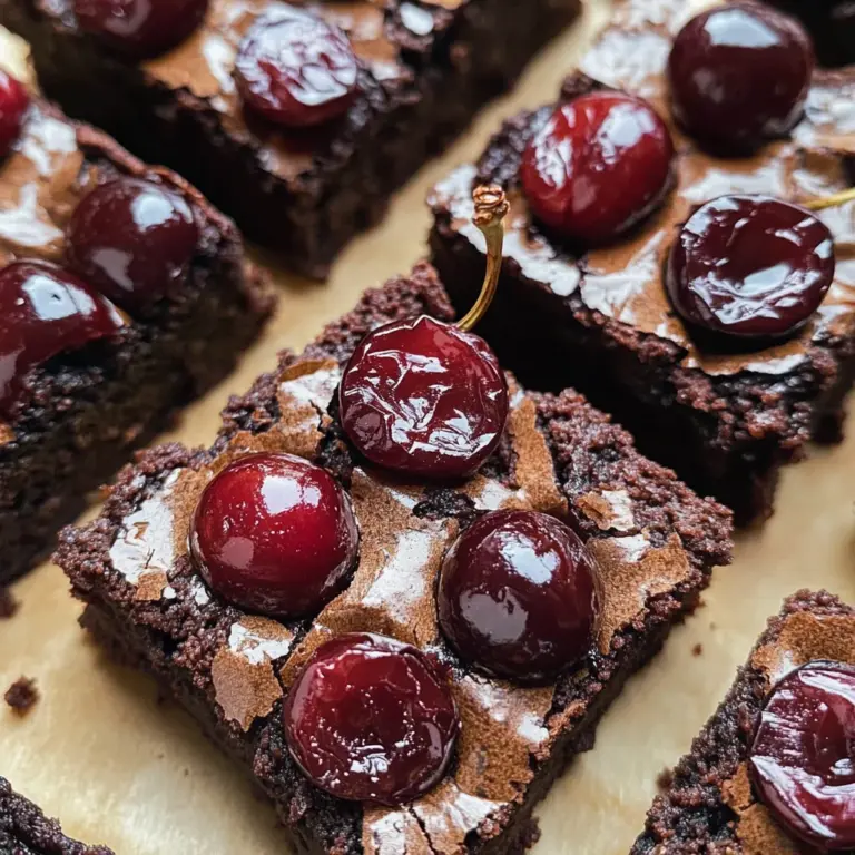 Roasted Chocolate Cherry Brownies