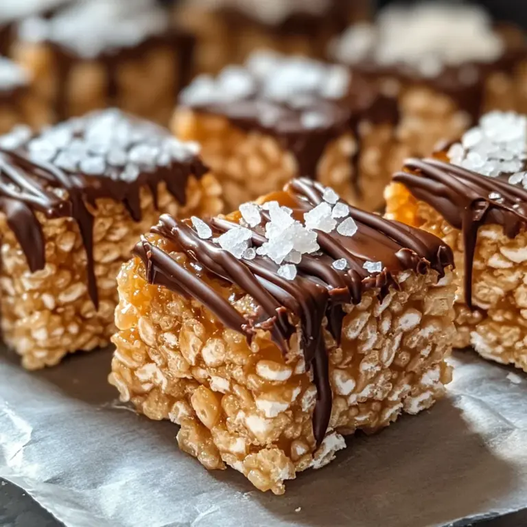 Salted Caramel Rice Krispie Treats: A Sweet & Salty Indulgence