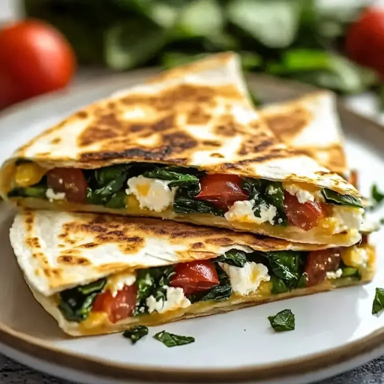 Spinach and Feta Quesadillas