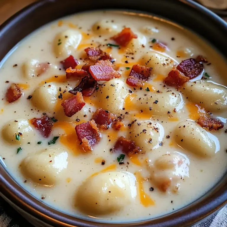 Turkey Bacon Cheddar Gnocchi Soup – A Rich and Creamy Comfort Meal