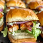 Turkey Bacon Ranch BBQ Chicken Sliders