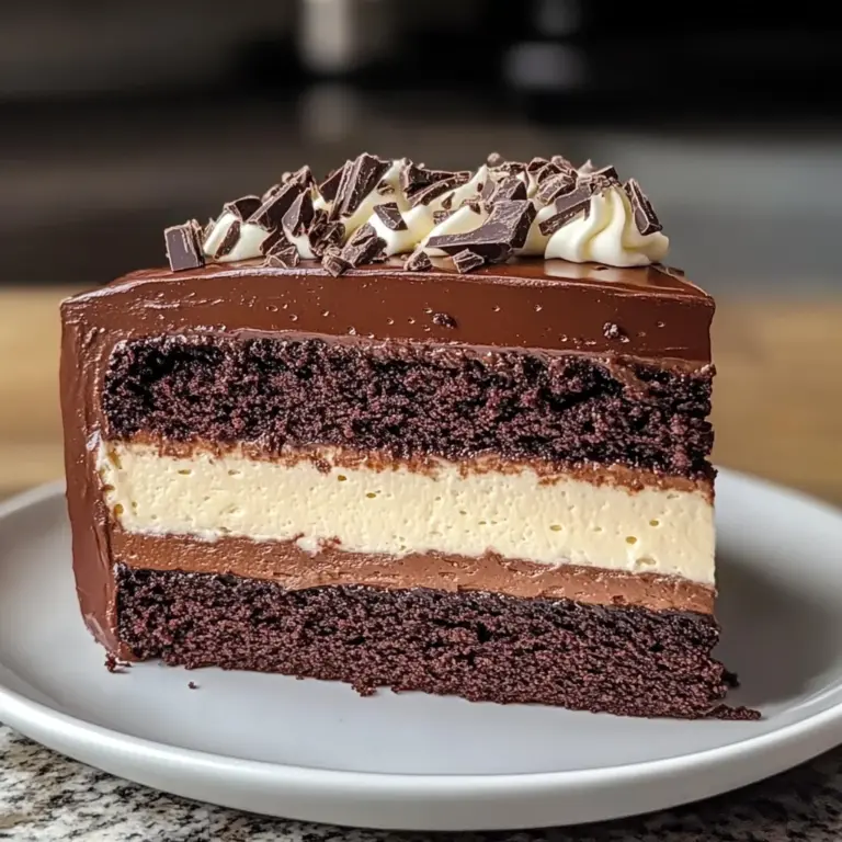 Tuxedo Cake – Triple Chocolate Mousse Cake