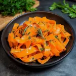 Carrot Ribbons in Rosemary Butter Sauce