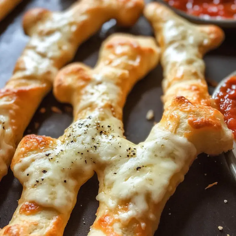 Cheesy Halloween Breadstick Bones