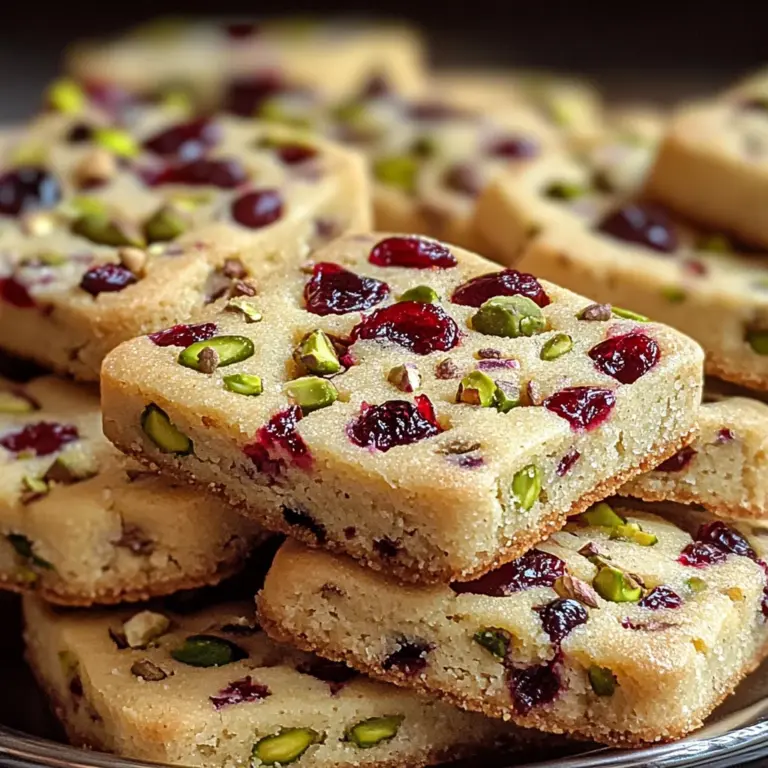 Cranberry Pistachio Shortbread Cookies: A Festive Delight for the Holidays