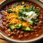 Crockpot Spicy Queso Beef Chili