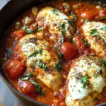 Garlic Tomato Chicken with Mozzarella