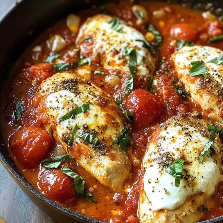 Garlic Tomato Chicken with Mozzarella