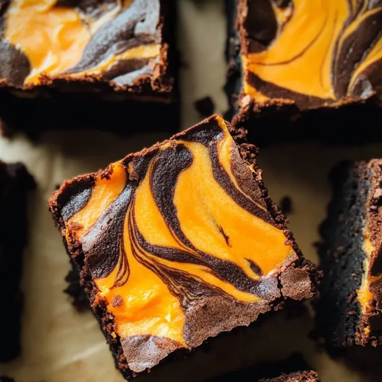 Halloween Cream Cheese Swirl Brownies