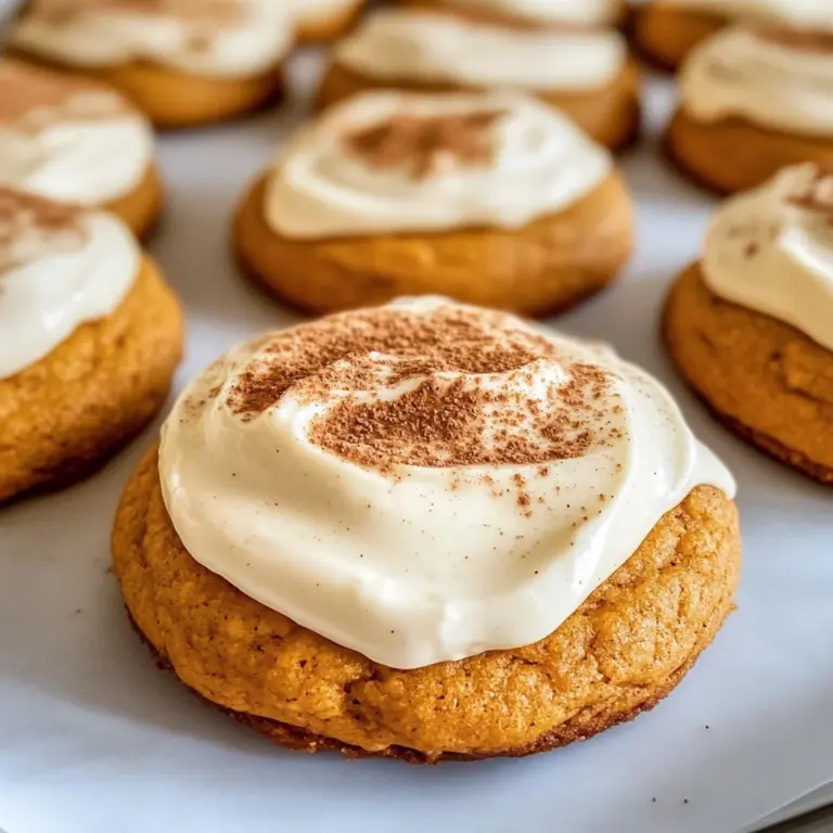 Pumpkin Cookies with Cream Cheese Frosting
