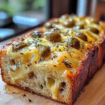 Savory Quick Bread With Cheese And Olives 🧀🍞